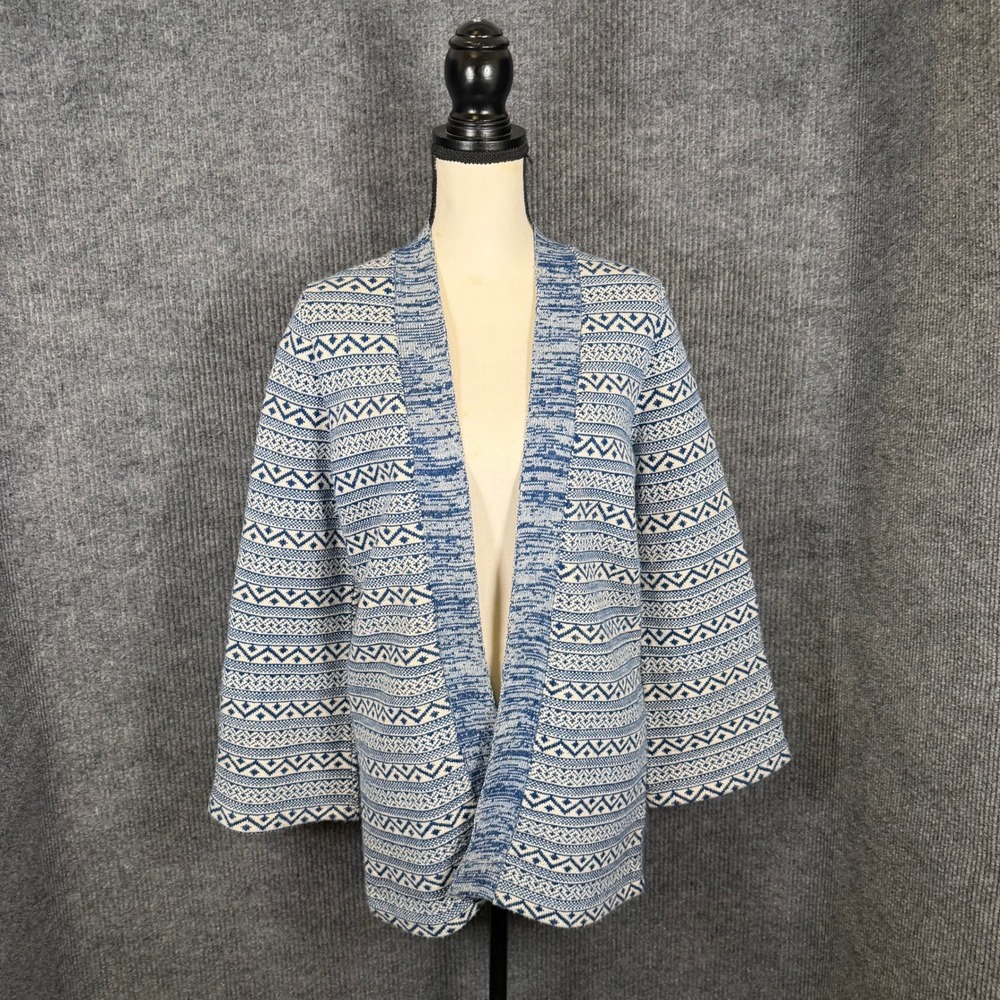 Vintage 70s Classic Creations California Knit Cardigan  Bell Sleeve Boho Nordic
